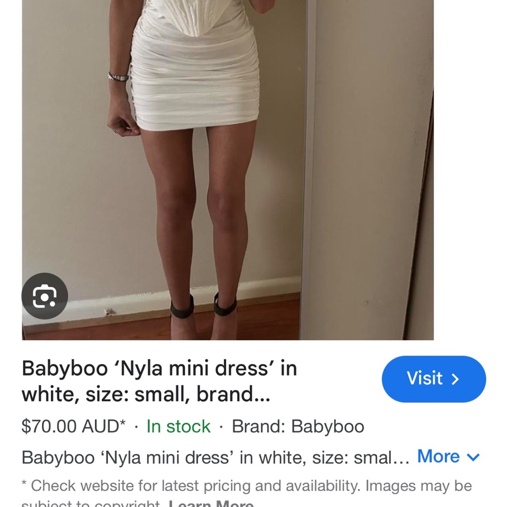 Nude Mini Dress Babyboo Nyla - Picture 3 of 6